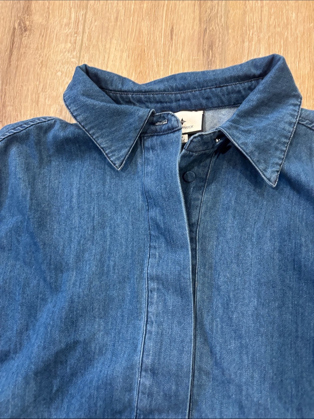 Tuckernuck Indigo Denim Button-Down Shirt Dress - Picture 2 of 3